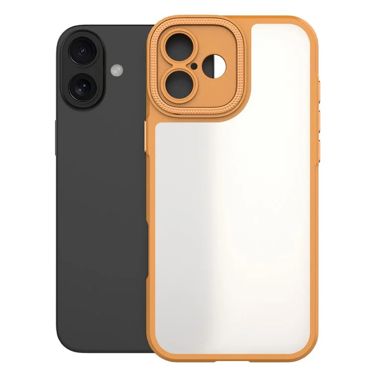 For iPhone 16 Plus Case Matte Anti-Fingerprint PC+TPU Phone Back Cover