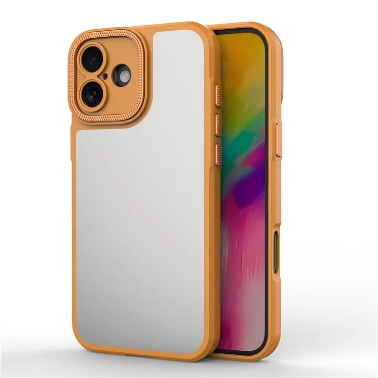For iPhone 16 Plus Case Matte Anti-Fingerprint PC+TPU Phone Back Cover