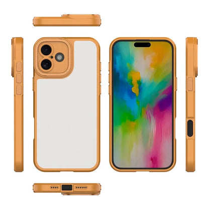 For iPhone 16 Plus Case Matte Anti-Fingerprint PC+TPU Phone Back Cover