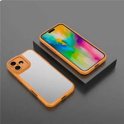 For iPhone 16 Plus Case Matte Anti-Fingerprint PC+TPU Phone Back Cover
