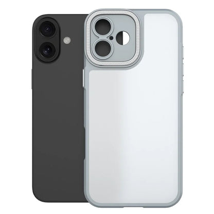 For iPhone 16 Plus Case Matte Anti-Fingerprint PC+TPU Phone Back Cover