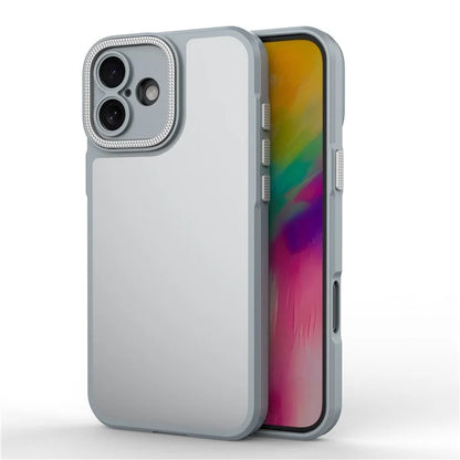 For iPhone 16 Plus Case Matte Anti-Fingerprint PC+TPU Phone Back Cover
