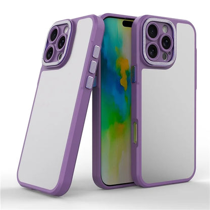 For iPhone 16 Pro Case Matte Anti-Fingerprint PC+TPU Phone Back Cover