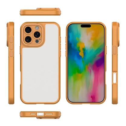 For iPhone 16 Pro Case Matte Anti-Fingerprint PC+TPU Phone Back Cover