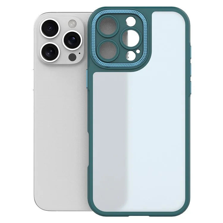 For iPhone 16 Pro Case Matte Anti-Fingerprint PC+TPU Phone Back Cover
