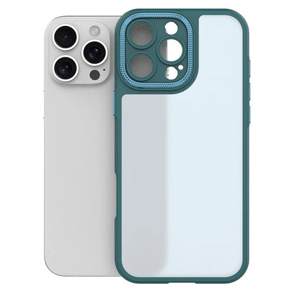 For iPhone 16 Pro Case Matte Anti-Fingerprint PC+TPU Phone Back Cover