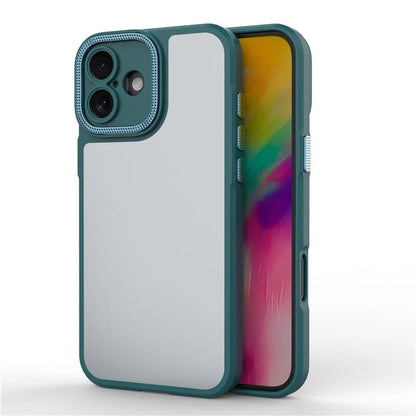 For iPhone 16 Case Matte Anti-Fingerprint PC+TPU Phone Back Cover