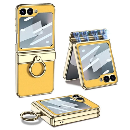 GKK For Samsung Galaxy Z Flip6 5G Case PC+PU Kickstand Phone Cover
