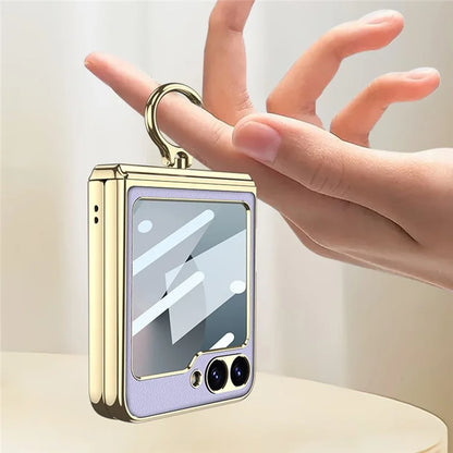 GKK For Samsung Galaxy Z Flip6 5G Case PC+PU Kickstand Phone Cover