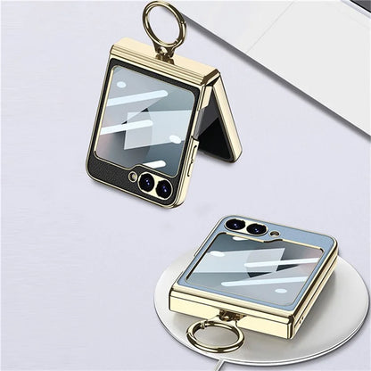 GKK For Samsung Galaxy Z Flip6 5G Case PC+PU Kickstand Phone Cover