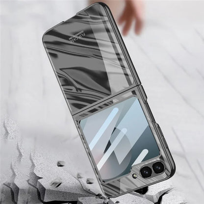 GKK For Samsung Galaxy Z Flip6 5G Case Shockproof PC Phone Cover with Small Screen Film