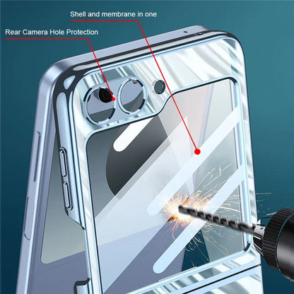 GKK For Samsung Galaxy Z Flip6 5G Case Shockproof PC Phone Cover with Small Screen Film