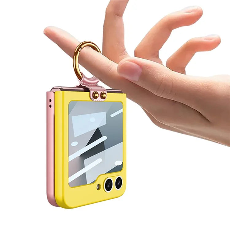 GKK For Samsung Galaxy Z Flip6 5G Case Magnetic Hinge Protection PU+PC Kickstand Phone Cover