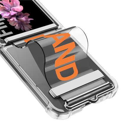 GKK For Samsung Galaxy Z Flip6 5G Case Strap Kickstand Soft TPU+PC Phone Cover