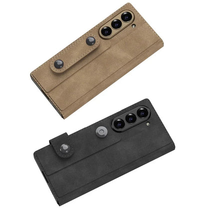 GKK For Samsung Galaxy Z Fold6 5G Case Pencil Slot Stand PC Phone Cover with Screen Film
