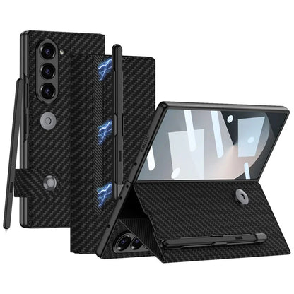 GKK For Samsung Galaxy Z Fold6 5G Case Pencil Slot Stand PC Phone Cover with Screen Film