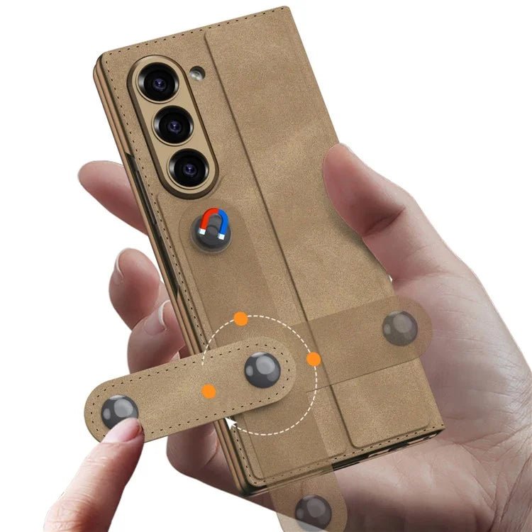 GKK For Samsung Galaxy Z Fold6 5G Case Pencil Slot Stand PC Phone Cover with Screen Film