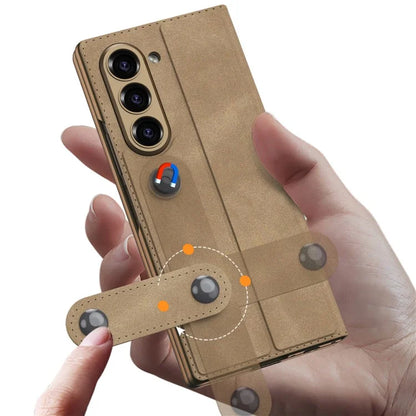 GKK For Samsung Galaxy Z Fold6 5G Case Pencil Slot Stand PC Phone Cover with Screen Film