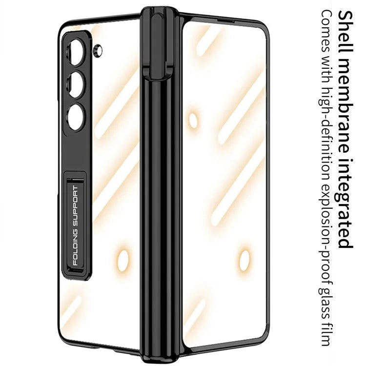 GKK For Samsung Galaxy Z Fold6 5G Case Pencil Slot Kickstand PC Phone Cover with Screen Film