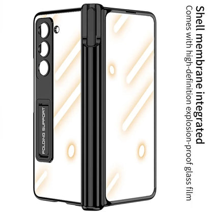 GKK For Samsung Galaxy Z Fold6 5G Case Pencil Slot Kickstand PC Phone Cover with Screen Film