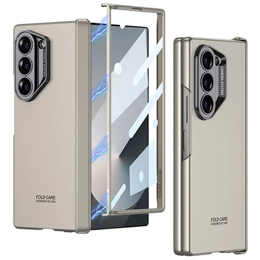GKK For Samsung Galaxy Z Fold6 5G Case Magnetic Hinge Protector PC Phone Cover with Screen Film