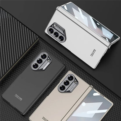 GKK For Samsung Galaxy Z Fold6 5G Case Magnetic Hinge Protector PC Phone Cover with Screen Film