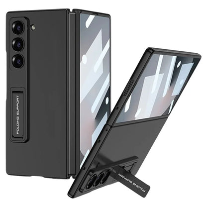 GKK For Samsung Galaxy Z Fold6 5G Case Kickstand Ultra Thin PC Phone Cover with Screen Film