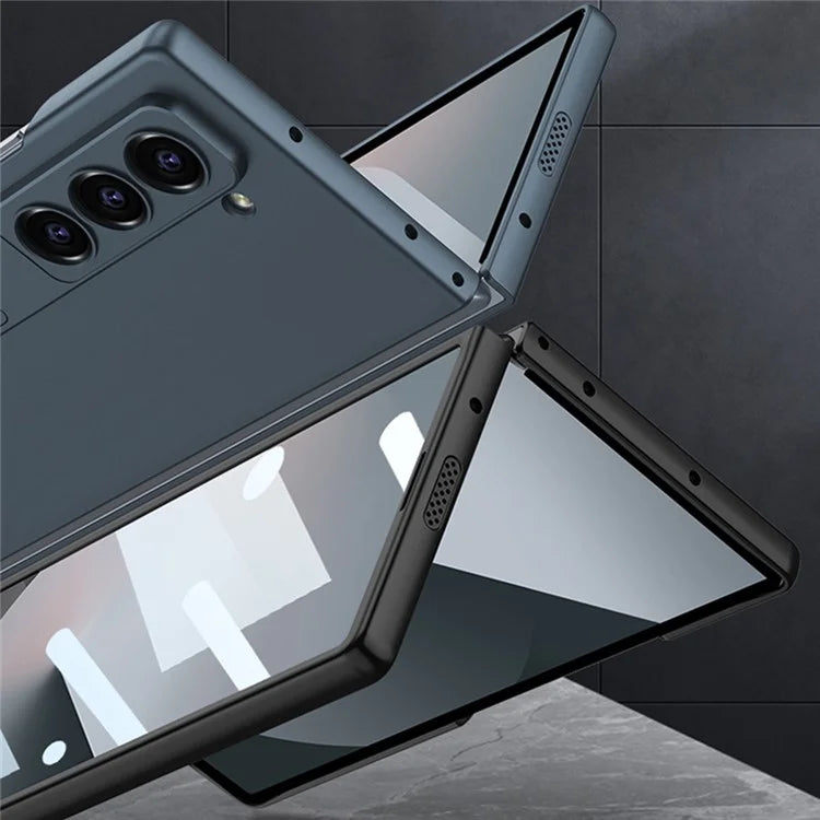GKK For Samsung Galaxy Z Fold6 5G Case Kickstand Ultra Thin PC Phone Cover with Screen Film