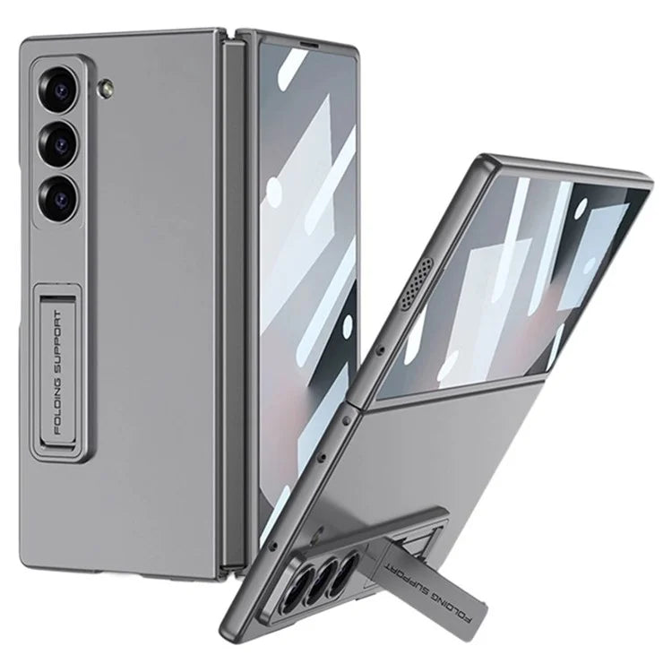 GKK For Samsung Galaxy Z Fold6 5G Case Kickstand Ultra Thin PC Phone Cover with Screen Film