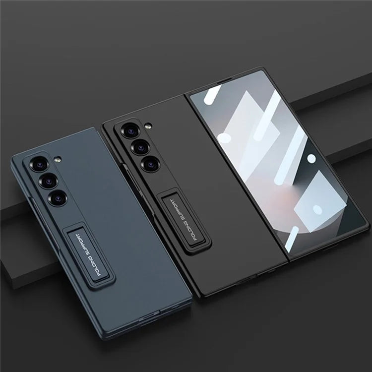 GKK For Samsung Galaxy Z Fold6 5G Case Kickstand Ultra Thin PC Phone Cover with Screen Film