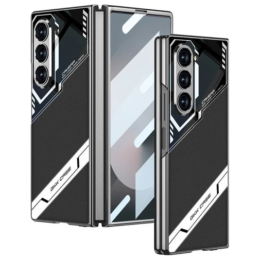 GKK For Samsung Galaxy Z Fold6 5G Case Shockproof PC+PU Phone Cover with Screen Film