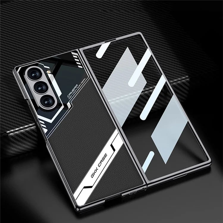 GKK For Samsung Galaxy Z Fold6 5G Case Shockproof PC+PU Phone Cover with Screen Film