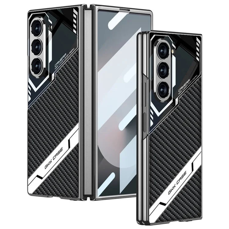 GKK For Samsung Galaxy Z Fold6 5G Case Shockproof PC+PU Phone Cover with Screen Film
