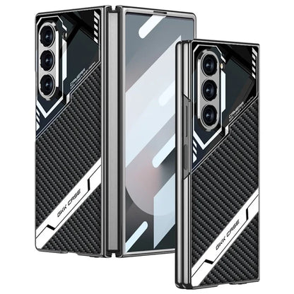 GKK For Samsung Galaxy Z Fold6 5G Case Shockproof PC+PU Phone Cover with Screen Film