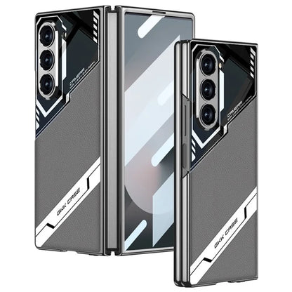 GKK For Samsung Galaxy Z Fold6 5G Case Shockproof PC+PU Phone Cover with Screen Film