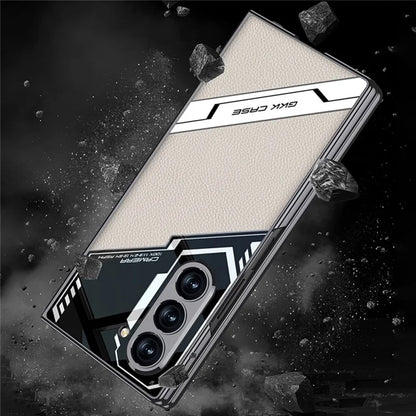 GKK For Samsung Galaxy Z Fold6 5G Case Shockproof PC+PU Phone Cover with Screen Film