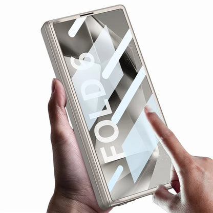 GKK For Samsung Galaxy Z Fold6 5G Case Kickstand PC+PU Phone Cover with Screen Film