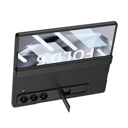 GKK For Samsung Galaxy Z Fold6 5G Case Kickstand PC+PU Phone Cover with Screen Film
