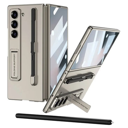 GKK For Samsung Galaxy Z Fold6 5G Case with Screen Film Kickstand Ultra Thin PC Phone Cover