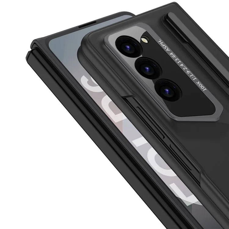GKK For Samsung Galaxy Z Fold6 5G Case Anti-Drop PC+PU Phone Cover with Screen Film