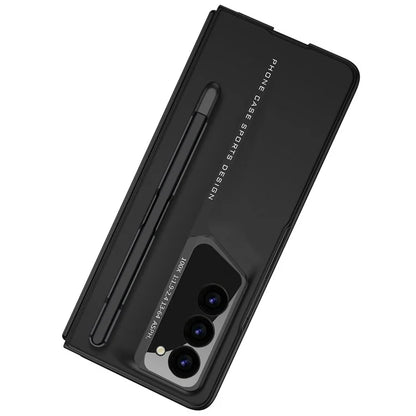 GKK For Samsung Galaxy Z Fold6 5G Case Anti-Drop PC+PU Phone Cover with Screen Film