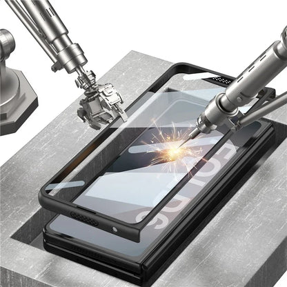 GKK For Samsung Galaxy Z Fold6 5G Case Anti-Drop PC+PU Phone Cover with Screen Film