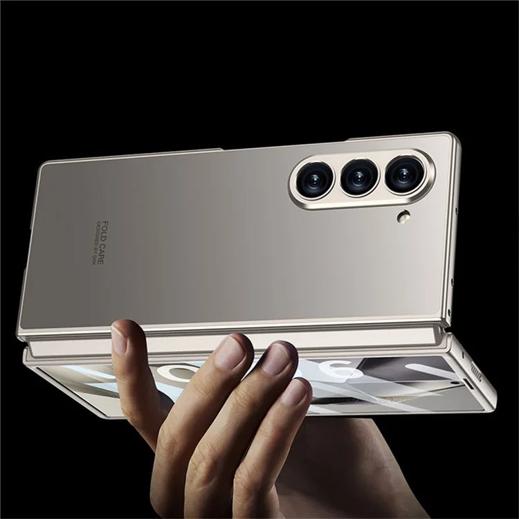 GKK For Samsung Galaxy Z Fold6 5G Case Protective PC+PU Phone Cover with Screen Film