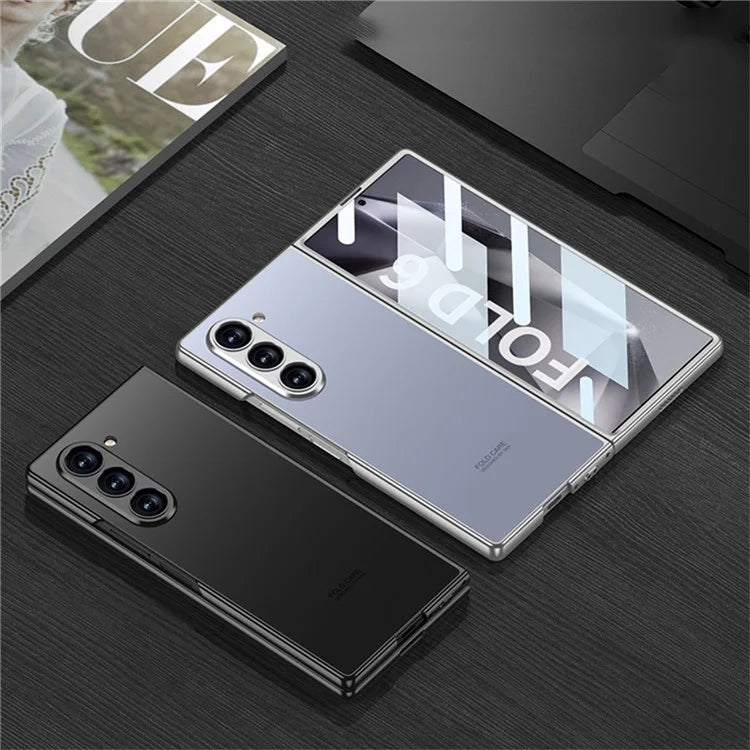 GKK For Samsung Galaxy Z Fold6 5G Case Protective PC+PU Phone Cover with Screen Film