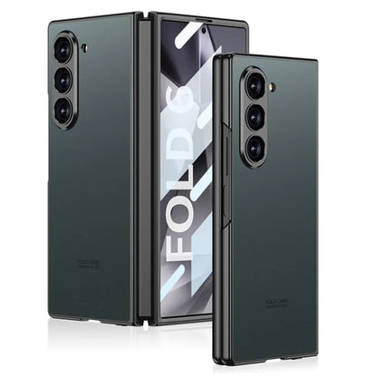GKK For Samsung Galaxy Z Fold6 5G Case Protective PC+PU Phone Cover with Screen Film