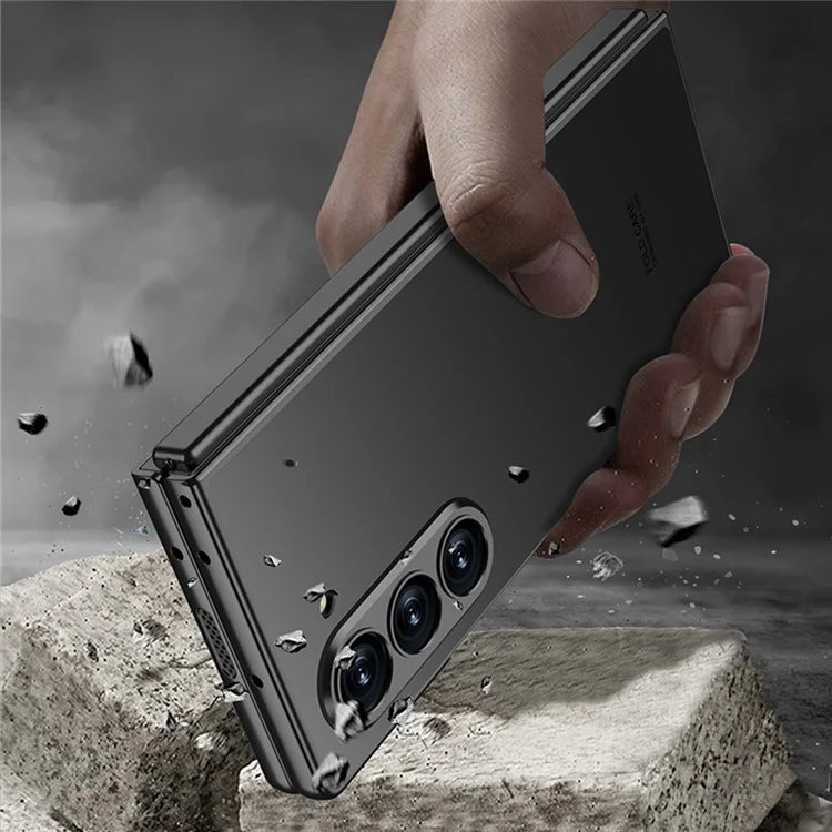 GKK For Samsung Galaxy Z Fold6 5G Case Protective PC+PU Phone Cover with Screen Film