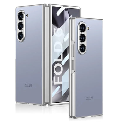 GKK For Samsung Galaxy Z Fold6 5G Case Protective PC+PU Phone Cover with Screen Film