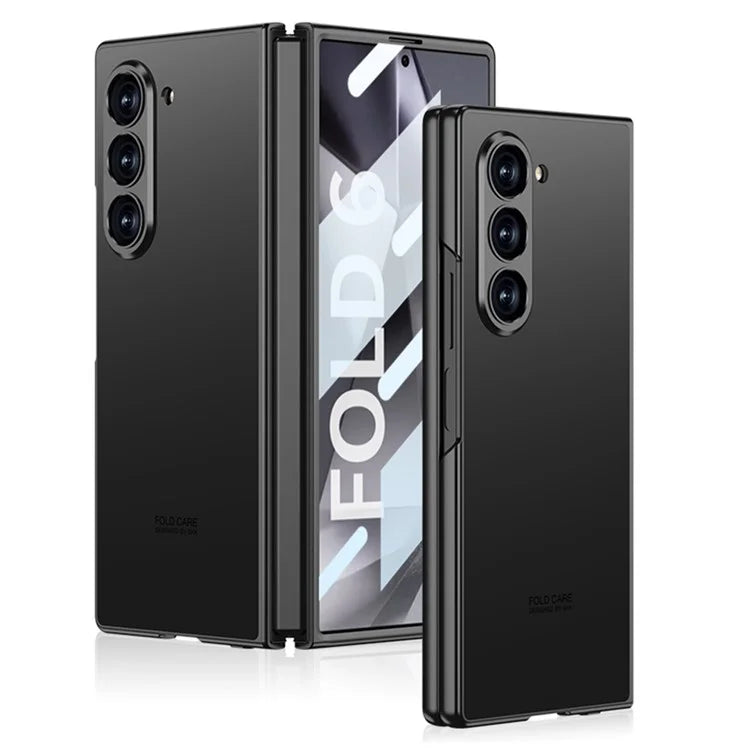 GKK For Samsung Galaxy Z Fold6 5G Case Protective PC+PU Phone Cover with Screen Film