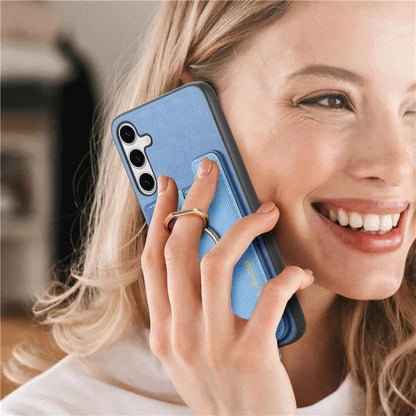 B5 For Samsung	Galaxy S24 Case 2-in-1 Magnetic Detachable Card Holder Leather+TPU Phone Cover