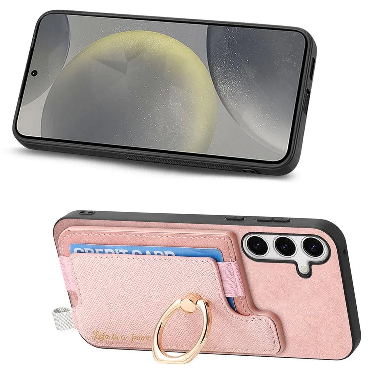 B5 For Samsung	Galaxy S24 Case 2-in-1 Magnetic Detachable Card Holder Leather+TPU Phone Cover